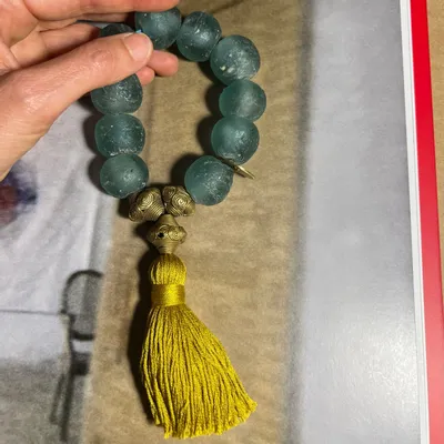 Sculptures, statuettes et miniatures - Recycled glass prayer bead sculpture - STUDIO JULIA ATLAS