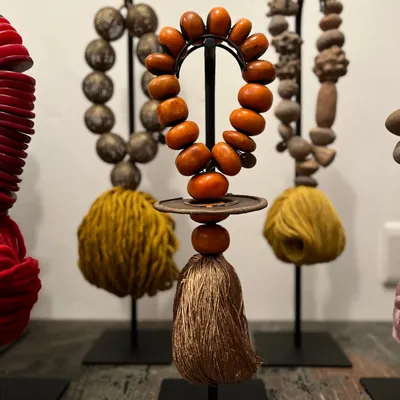 Unique pieces - Prayer bead sculpture in amber - STUDIO JULIA ATLAS