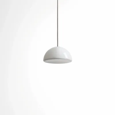 Hanging lights - BULB - Small Hemisphere Ceiling Lamp in Glass with Customizable Cable - MOR