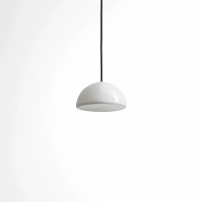 Hanging lights - BULB - Small Hemisphere Ceiling Lamp in Glass with Customizable Cable - MOR