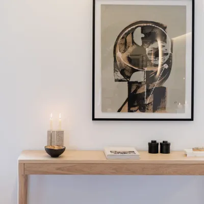 Office furniture and storage - FRONT – Minimalist Sideboard in Ash Wood 80x40 - MOR