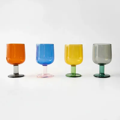 Wine accessories - TWO TONE WINE GLASS - AMABRO