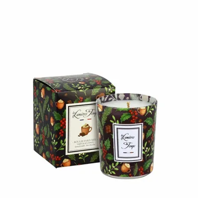 Bougies - Bougie Lumières d'Hiver 90 g Chocolat Chaud - LES LUMIERES DU TEMPS