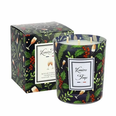 Bougies - Bougie Lumières d'Hiver 350 g Champagne Rosé - LES LUMIERES DU TEMPS