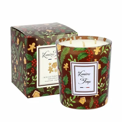 Bougies - Bougie Lumières d'Hiver 350 g Pain d'épices - LES LUMIERES DU TEMPS