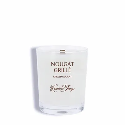 Bougies - Bougie Végétale 180 g Mèche en Bois Nougat Grillé - LES LUMIERES DU TEMPS