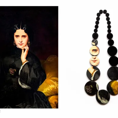 Objets personnalisables - BIJOUX DE CUIR - Collier PERL' PRINT - SOPHIE • TERRIERE BIJOUX DE CUIR