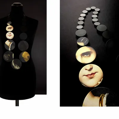 Objets personnalisables - BIJOUX DE CUIR - Collier PERL' PRINT - SOPHIE • TERRIERE BIJOUX CONTEMPORAINS DE CUIR