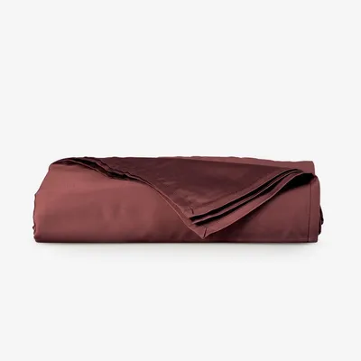 Linge de lit - Drap plat en satin, 150x260 cm, bordeaux - DILIOS