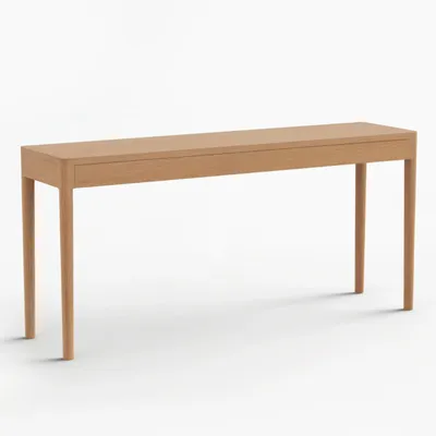 Office furniture and storage - FRONT – Minimalist Sideboard in Oak  Wood 160x40 - MOR