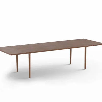 Tables Salle à Manger - CAST — Table de salle à manger extensible minimaliste en bois de noyer - MOR