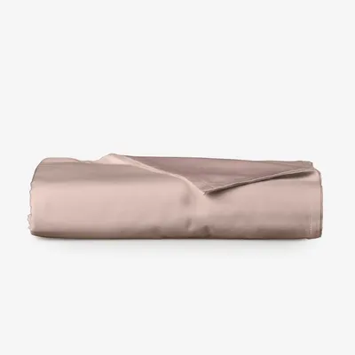 Linge de lit - Drap plat en satin, 150x260 cm, rose - DILIOS