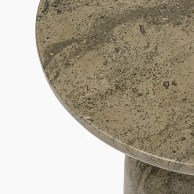 Tables basses - PESO — Table d'appoint ronde minimaliste en pierre calcaire, grande - MOR