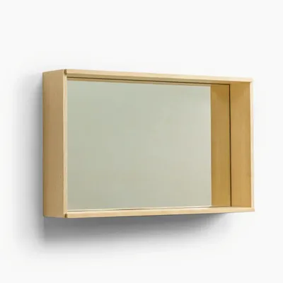 Mirrors - CAMPO – Minimalist Wall Mirror in Ash Wood, Medium - MOR