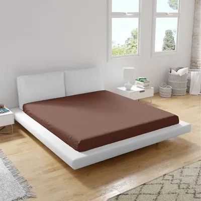 Bed linens - Ranforce Flat sheet, 150x260cm, Brown - DILIOS