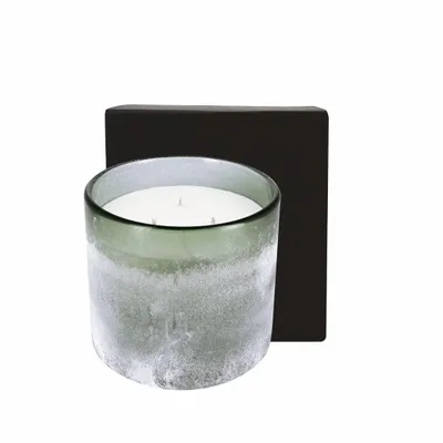 Bougies - Bougie Cassiopée Verte 1,5 kg Poudre de Riz - LES LUMIERES DU TEMPS