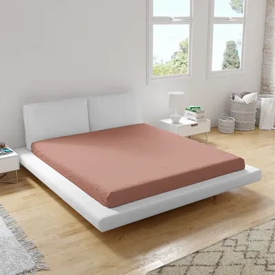 Linge de lit - Drap plat Ranforce, 240 x 260 cm, pêche - DILIOS