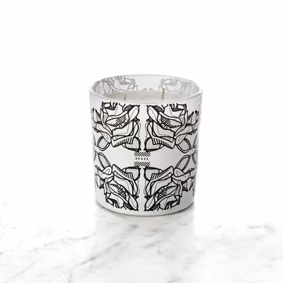 Candles - White Fololo large scented candle - Design by BRASS - ARTDECORIS
