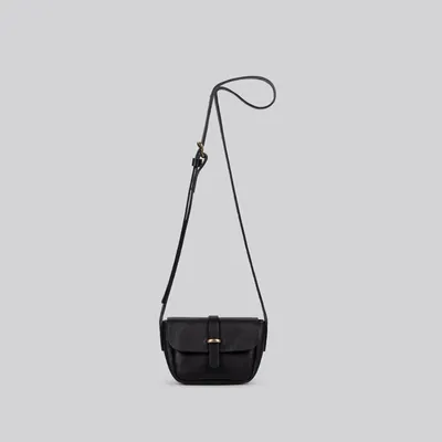 Bags and totes - Wren - Mini leather crossbody bag in Grainy Black - MIMI BERRY