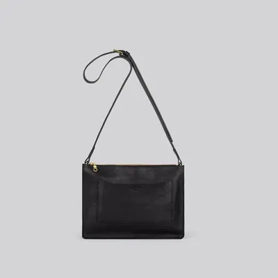 Sacs et cabas - Kite - Sac à bandoulière en cuir de taille moyenne en noir grainé - MIMI BERRY