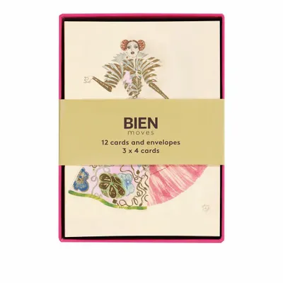 Papeterie bureau - Ensemble de 12 cartes - Mathilde Willink et Fong Leng - BIEN MOVES