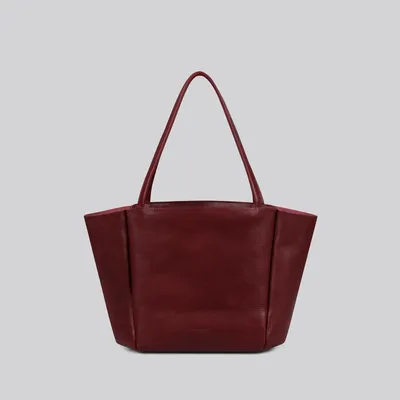 Bags and totes - Gala - Shoulder or handheld slouchy tote bag in Grainy Merlot - MIMI BERRY