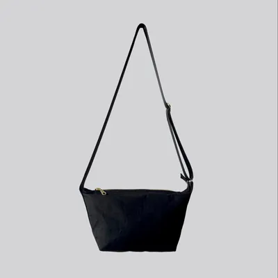 Bags and totes - A5 - Cotton Canvas Crossbody Bag in Black - MIMI BERRY