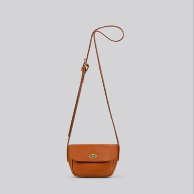 Bags and totes - Betty - Small Crossbody Bag in Grainy Tan Leather - MIMI BERRY