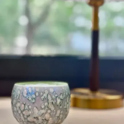 Accessoires thé et café - Tasse à matcha latte | Vert et gris - GLAZARA