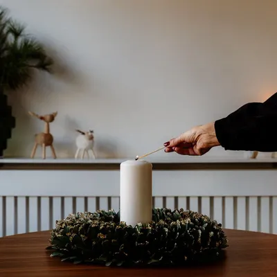 Autres décorations de Noël - Couronne de Noël en bois scintillante - WE LOVE SEASONS