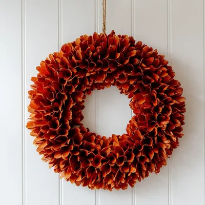 Decorative objects - Sparkly Orange Autumnal Wooden Wreath - WE LOVE SEASONS