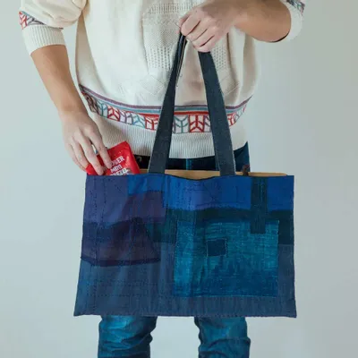 Sacs et cabas - Aizome sac "BORO" - POINTS,LIGNES ET PLANS