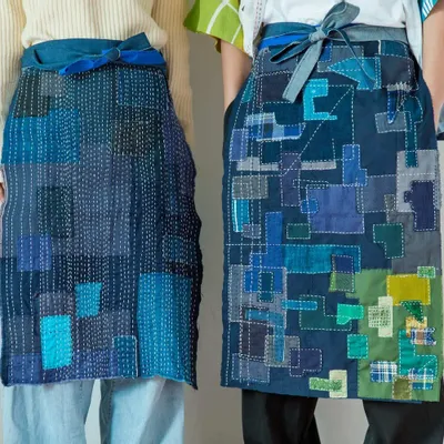 Aprons - Japanese Apron "Maekake" - POINTS,LIGNES ET PLANS