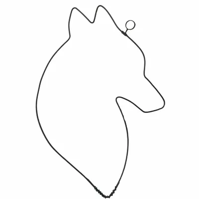 Autres décorations murales - Décoration Murale en Fil de Fer "Tête Loup" - à punaiser - BIJOUX DE MUR