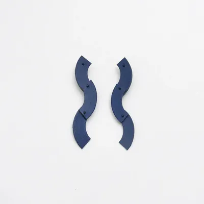 Leather goods - Quarter Circles Earrings - C.KARAKALPAKI