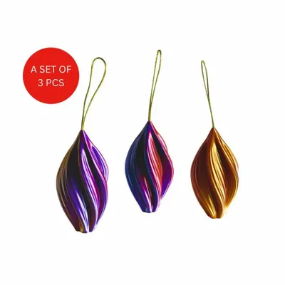 Autres décorations de Noël - Ensemble de décorations pour sapin de Noël | or/violet/rouge - AUURA