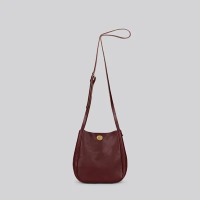 Bags and totes - Val - Small Crossbody Bag in Grainy Merlot Leather - MIMI BERRY
