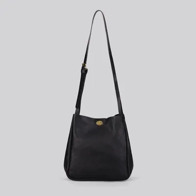Bags and totes - Morzine - Medium Sized Shoulder Back in Grainy Black Leather - MIMI BERRY