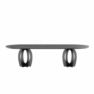 Tables Salle à Manger - Table de salle à manger ovale Boulder - PORUS STUDIO