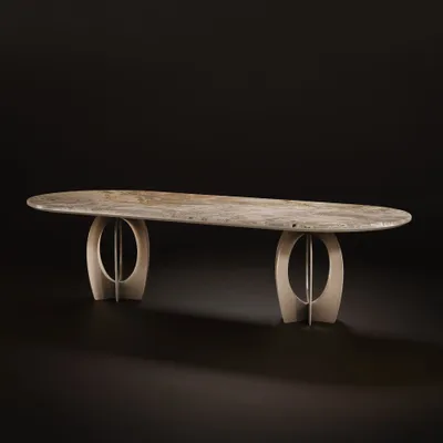 Tables Salle à Manger - Table de salle à manger ovale Boulder - PORUS STUDIO
