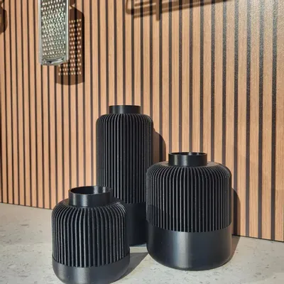 Vases - Triplette de vases emboîtables en 3D - Décoration intérieur desing - CRÉA-TH