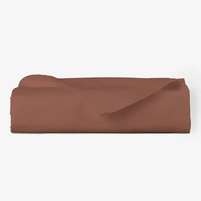Linge de lit - Drap plat Ranforce, 240 x 260 cm, marron - DILIOS