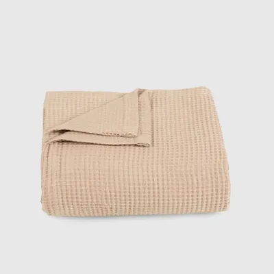 Plaids - Couvre-lit SIESTA, 220x230cm, Beige - DILIOS