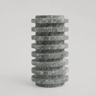 Plats et saladiers - SILVER TRAVERTINE LAYER VASE - KIWANO CONCEPT
