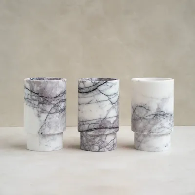 Plats et saladiers - WHITE LILAC MARBLE VASE - WINE COOLER - KIWANO CONCEPT