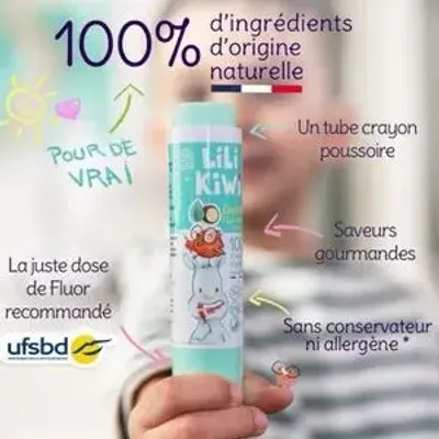 Children's bathtime - Dentifrice Fluor Enfant Pomme-Poire - LILIKIWI