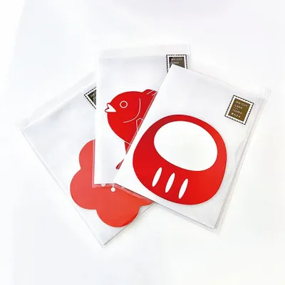 Carterie - 16 Die-cut cards New Year series（※Avec enveloppe） - ICHIKUDO