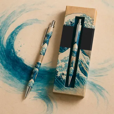 Office sets - Ballpoint pen "The Great Wave". - JAVIER SA