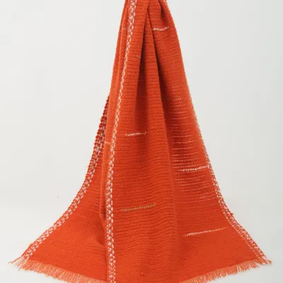 Plaids - Tibetan Cashmere Hand-Spun Pulu Art Scarf - SANDRIVER CASHMERE