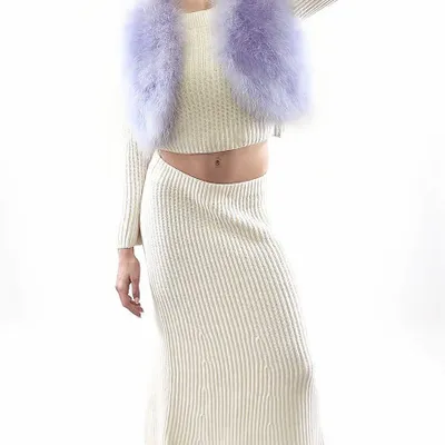 Prêt-à-porter - Gilet en plume soyeuse - MARCY PLUMASSIER - FEATHERS